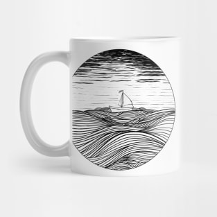 A Boat on the sea Mug